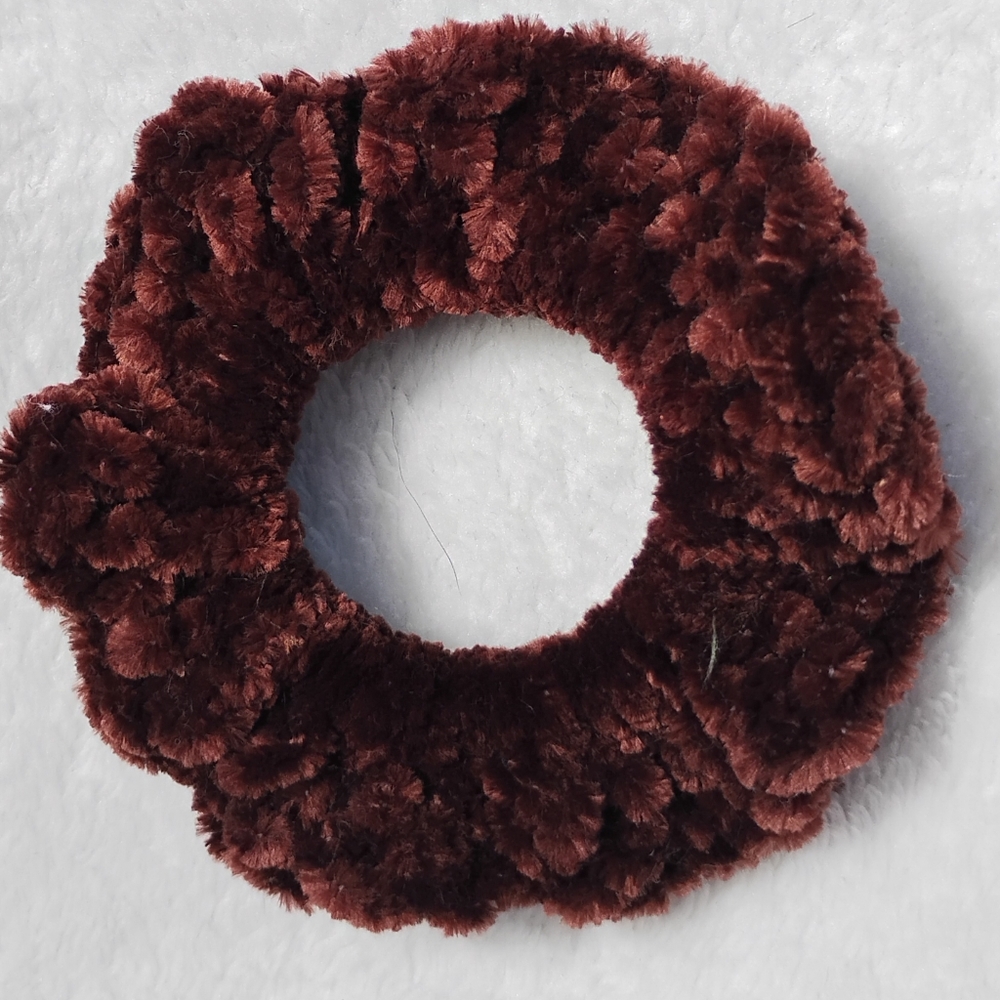 Crochet Scrunchie - Dark Brown